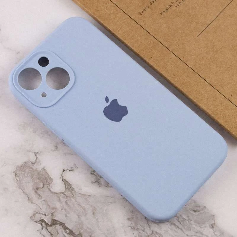 Чехол Silicone Case с защитой камеры для Apple iPhone 14 (6.1") – Голубой / Lilac Blue. Фото 4 из 4