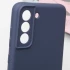 Цветной силиконовый чехол GETMAN с закрытой камерой на Samsung Galaxy S21 – Синий / Midnight Blue. Фото 5 из 6