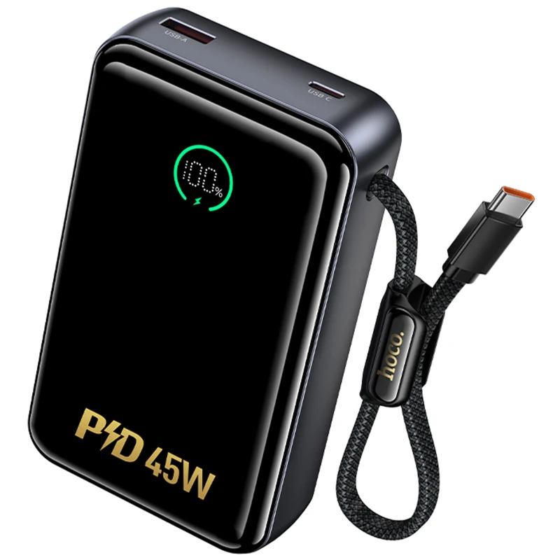 Портативное ЗУ Power Bank Hoco Q54 Shine PD45W with cable 20000 mAh фото 1 из 1