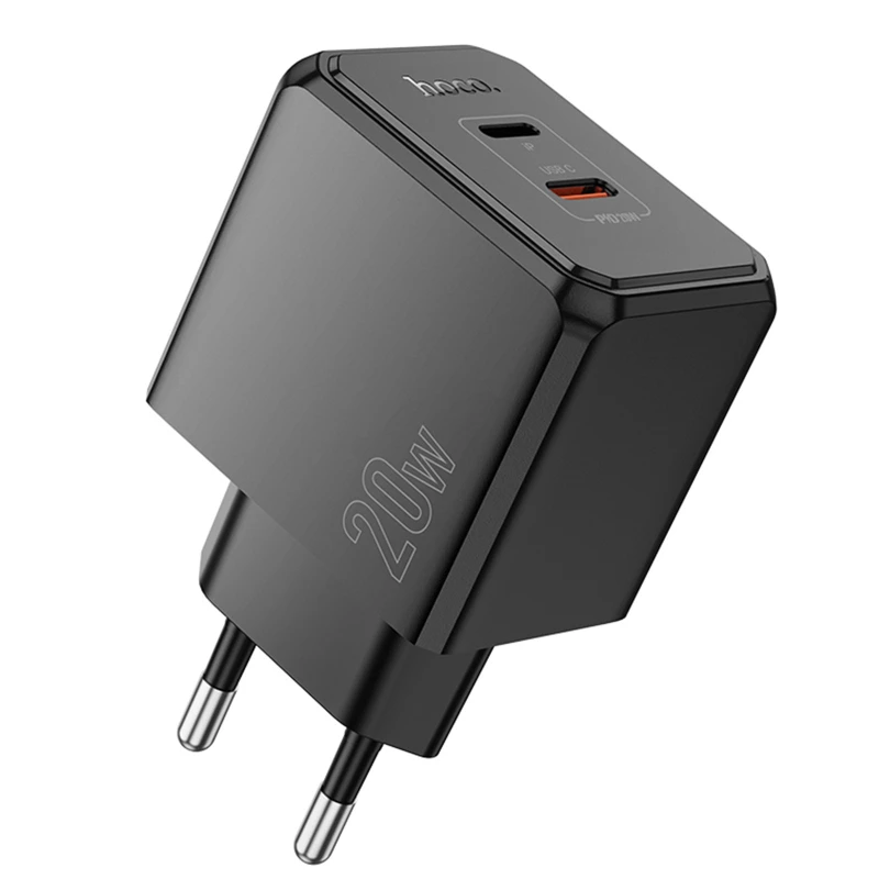 МЗП Hoco CS16A Wish PD20W (1USB-C/1L) – Black. Фото 1 з 7