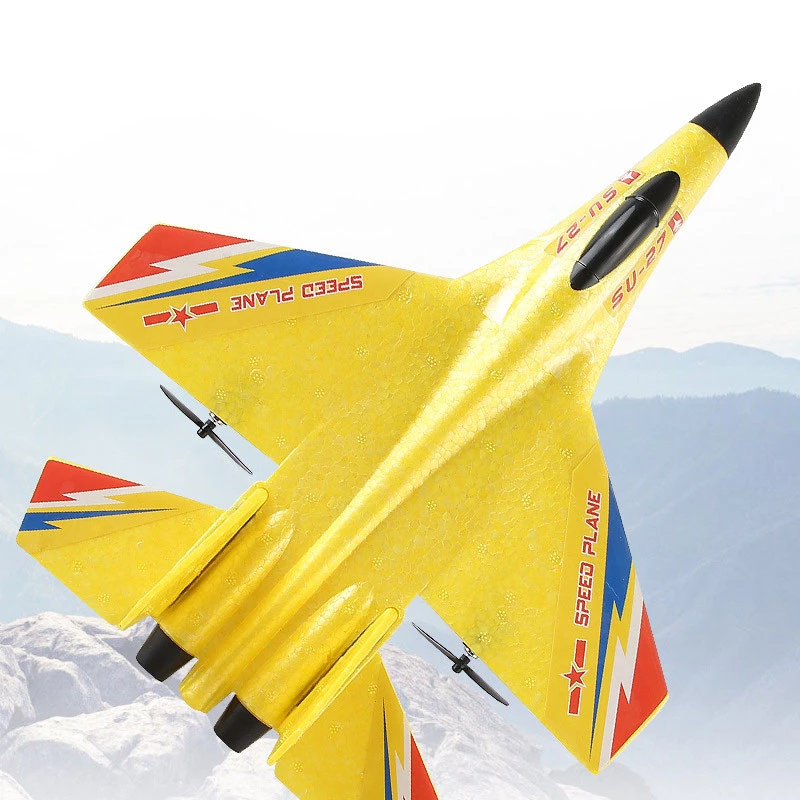 Літак на радіокеруванні SCHE HW28 SU27 Foam – Yellow. Фото 2 з 6
