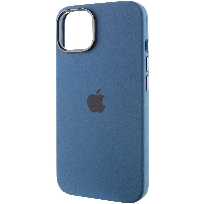 Чохол Silicone Case з металевими кнопками на Apple iPhone 12 Pro Max (6.7") – Синій / StromBlue. Фото 4 з 9