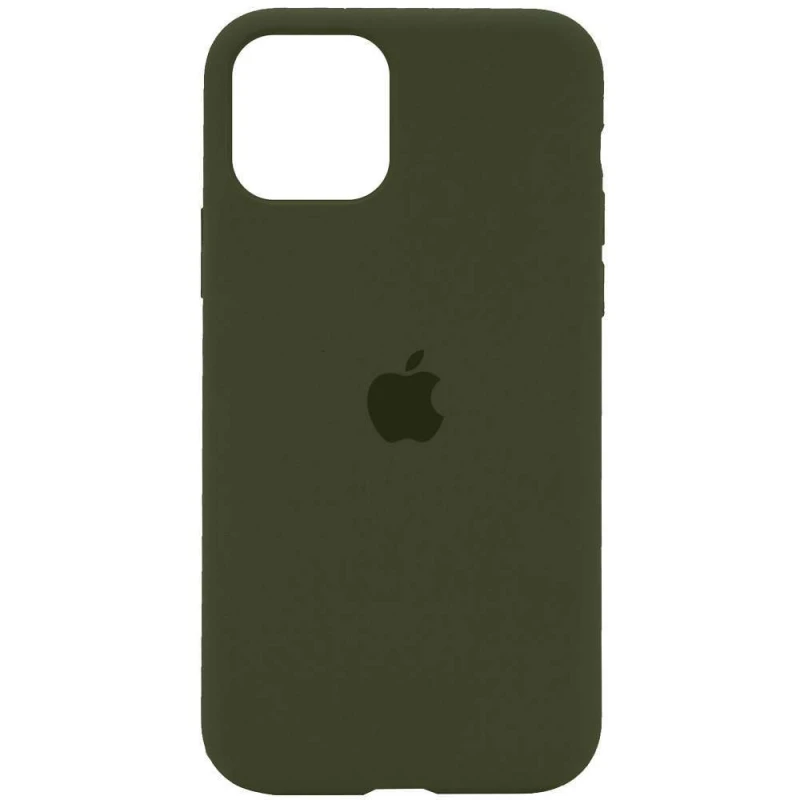 

Чохол Silicone Case з закритим низом на Apple iPhone 11 (6.1") (Зелений / Dark Olive)