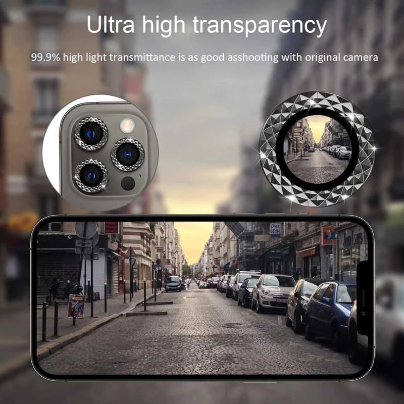 Захисне скло Metal Shine для камери на Apple iPhone 13 Pro Max (6.7") – Темно-Сірий / Graphite. Фото 6 з 8