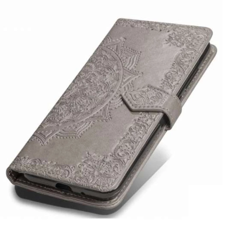 Шкіряний чохол-книжка Art Case з візитницею для Xiaomi Redmi 6A – Сірий. Фото 2 з 4