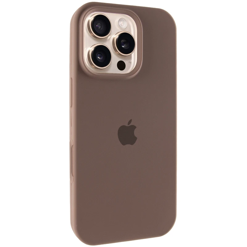 Чехол Silicone Case с закрытым низом для Apple iPhone 16 Pro Max – Коричневый / Brown. Фото 1 из 6