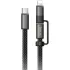 Дата кабель Hoco X125 Surplus 2in1 Type-C to Lightning/Type-C 60W (1m) – Black. Фото 1 з 5