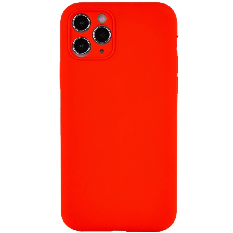 Чехол с защитой камеры Silicone Case для Apple iPhone 12 Pro Max (6.7") – Красный / Red. Фото 1 из 2