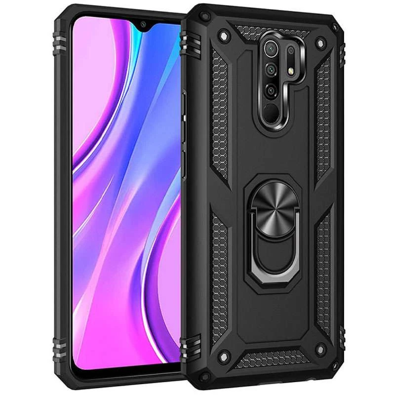 

Протиударний чохол Serge Ring з кільцем на Xiaomi Redmi 9 (Чорний)