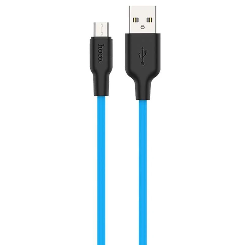 

Дата кабель Hoco X21 Plus Silicone MicroUSB Cable (1m) (Black / Blue)