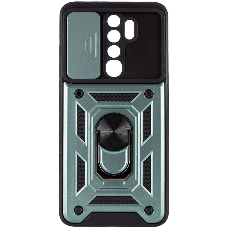 Удароміцний чохол Ummi Camshield Serge Ring (in box) для Xiaomi Redmi Note 8 Pro – Зелений / Green. Фото 1 з 2