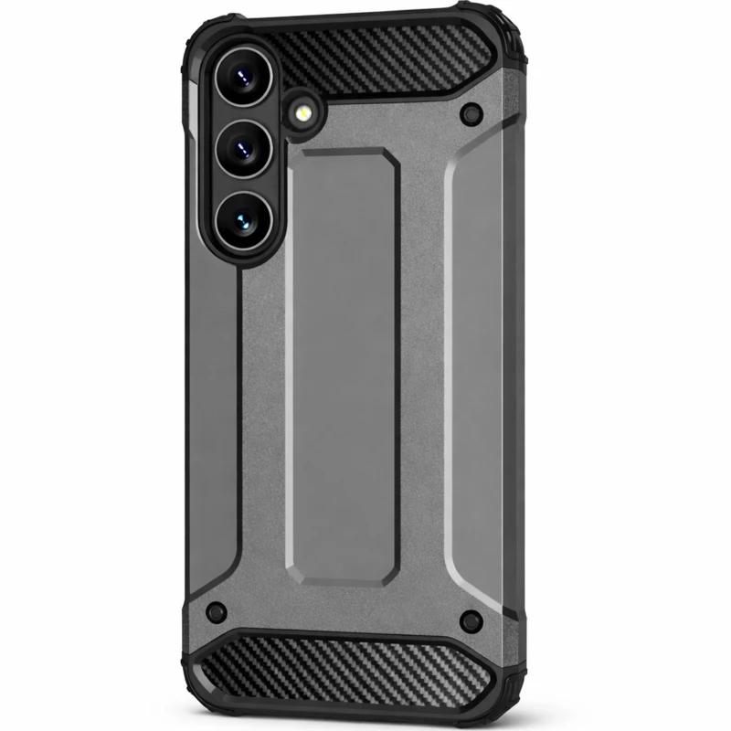 Противоударный чехол с усиленными углами Immortal для Samsung Galaxy A17 4G/5G – Металл / Gun Metal. Фото 2 из 2