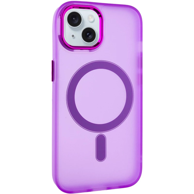 Цветной TPU+PC с MagSafe на Apple iPhone 15 (6.1") – Purple. Фото 2 из 11