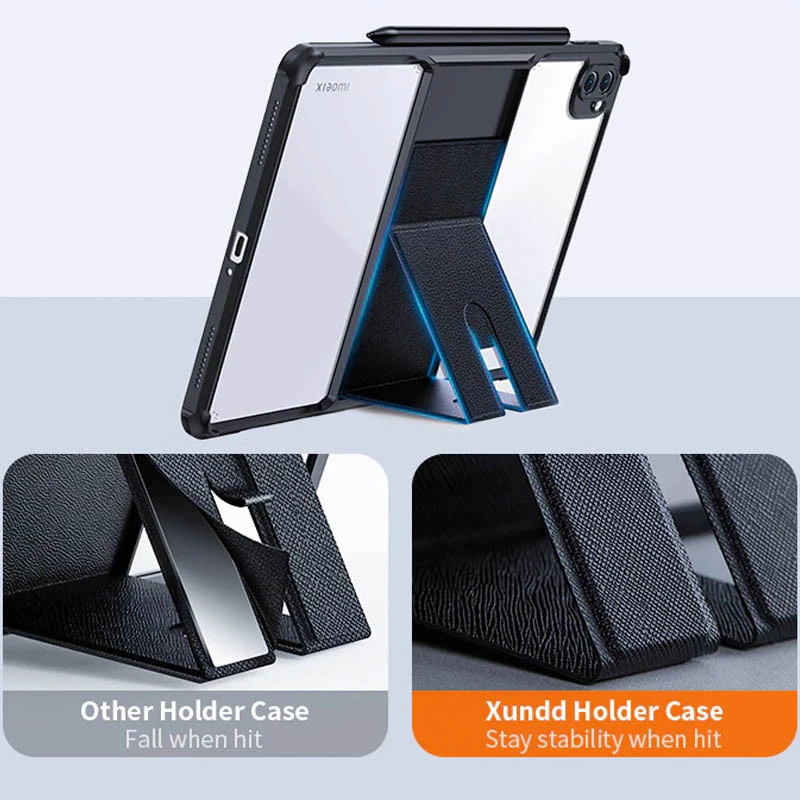 TPU+PC чохол Xundd Stand з посиленими кутами на Xiaomi Pad 5 / Pad 5 Pro (11") – Чорний. Фото 6 з 7