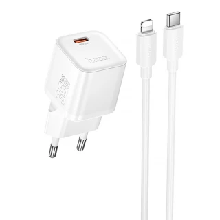 МЗП Hoco N66 Ingenious PD35W (1USB-C) + кабель Type-C to Lightning фото 1 з 4