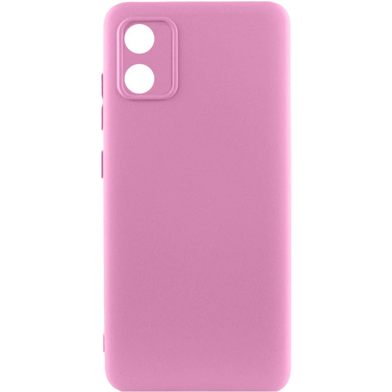Кольоровий силіконовий чохол GETMAN із закритою камерою для Motorola Moto E13 – Рожевий / Pink. Фото 1 з 1