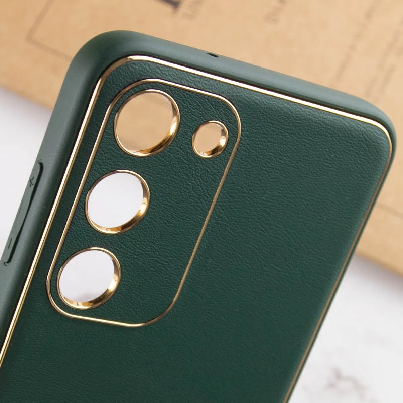 Шкіряний чохол Xshield на Samsung Galaxy S24+ – Зелений / Army Green. Фото 9 з 10