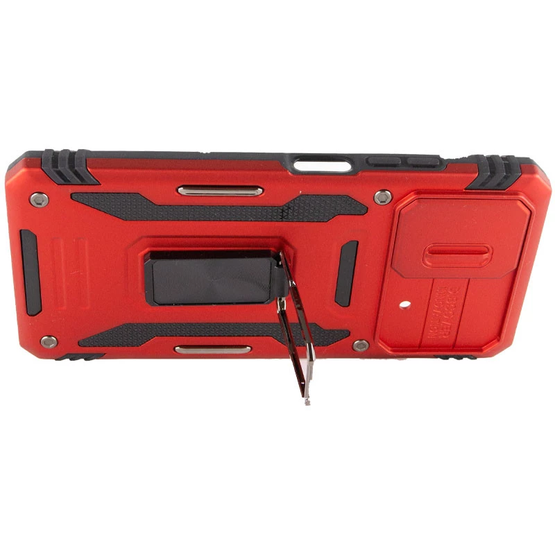 Ударостійкий чохол Square Ring зi шторкою на камеру на Xiaomi Poco X5 Pro 5G – Червоний / Red. Фото 5 з 6