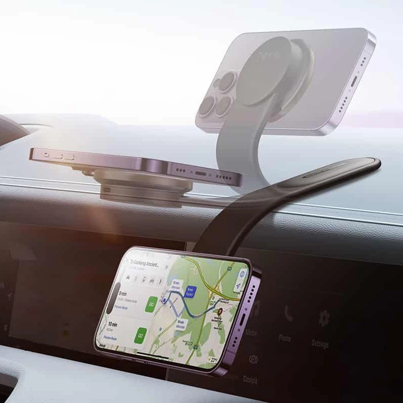 Автодержатель Baseus C02 Pro Series Magnetic Wireless Charging Car Mount Cluster (C40156000111-00) – Black. Фото 6 из 7