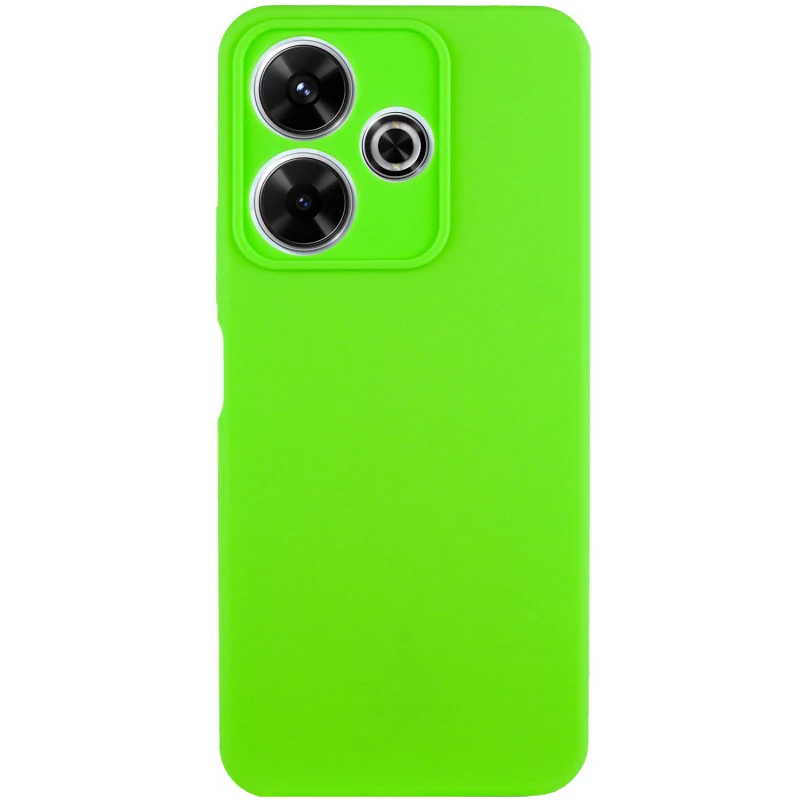 Чохол Silicone Case Lakshmi Plus з закритою камерою на Xiaomi Redmi 13 4G – Салатовий / Neon Green. Фото 2 з 9