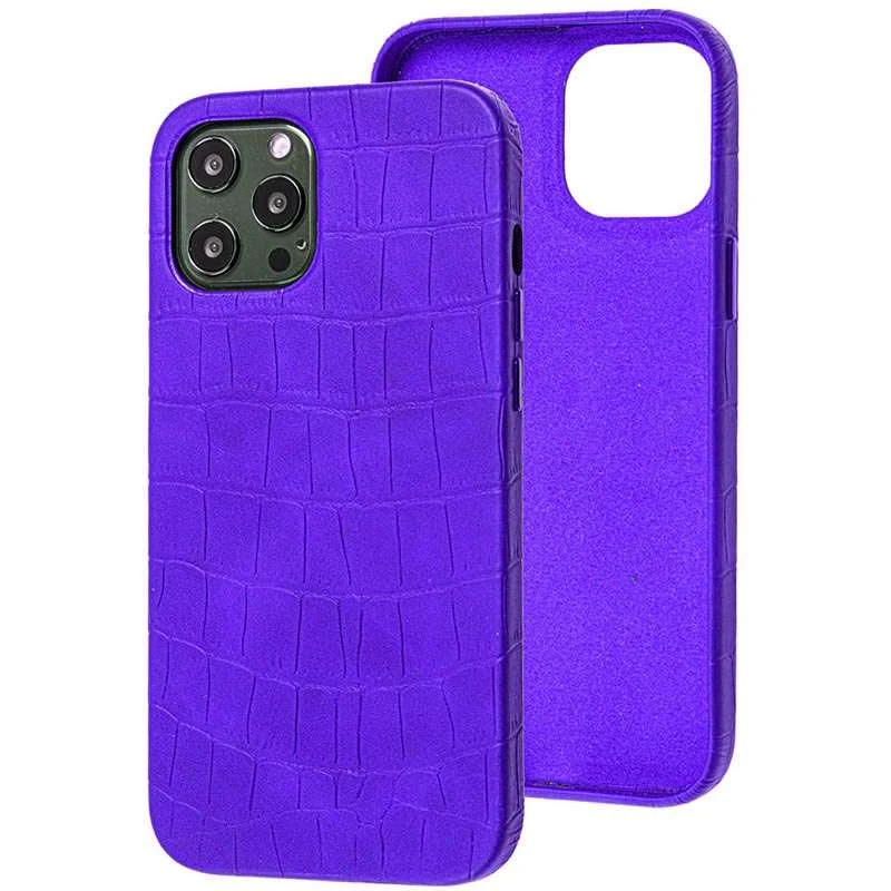 

Шкіряний чохол Croco на Apple iPhone 12 Pro (6.1") (Purple)