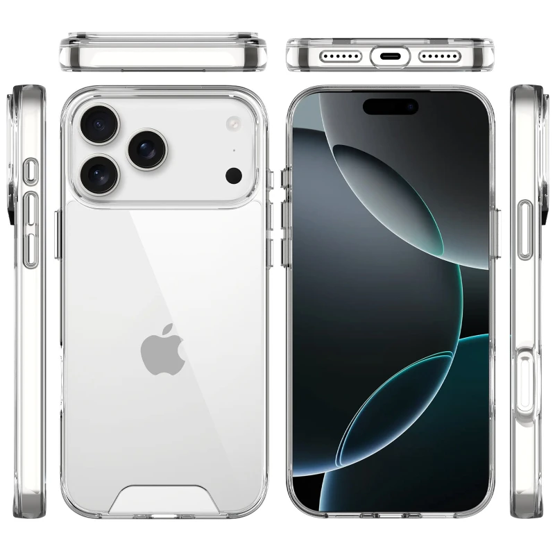 Силіконовий чохол Space Case на Apple iPhone 17 Pro Max (6.9") – Прозорий. Фото 5 з 8
