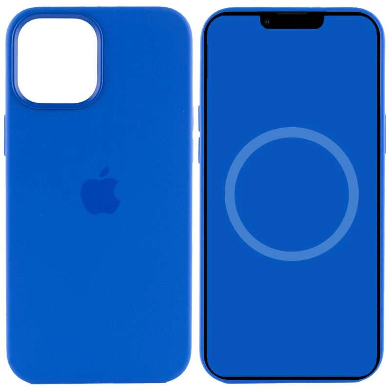 Чехол Silicone case (AAA) with Magsafe and Animation для Apple iPhone 12 Pro (6.1") – Синий / Capri Blue. Фото 1 из 7