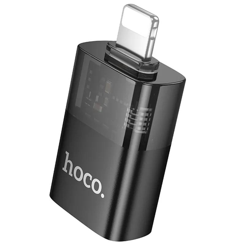 Перехідник Hoco UA36 Lightning male to USB female – Black. Фото 3 з 4