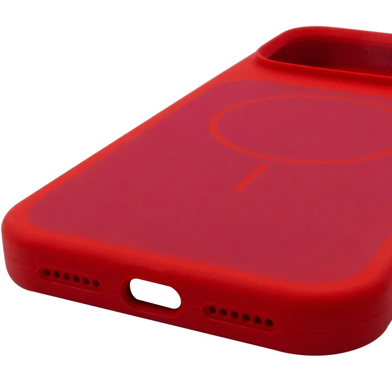 Чохол Silk Duo Color (AA) NO LOGO with Magnetic Fit для Apple iPhone 18 Pro – Red. Фото 5 з 5