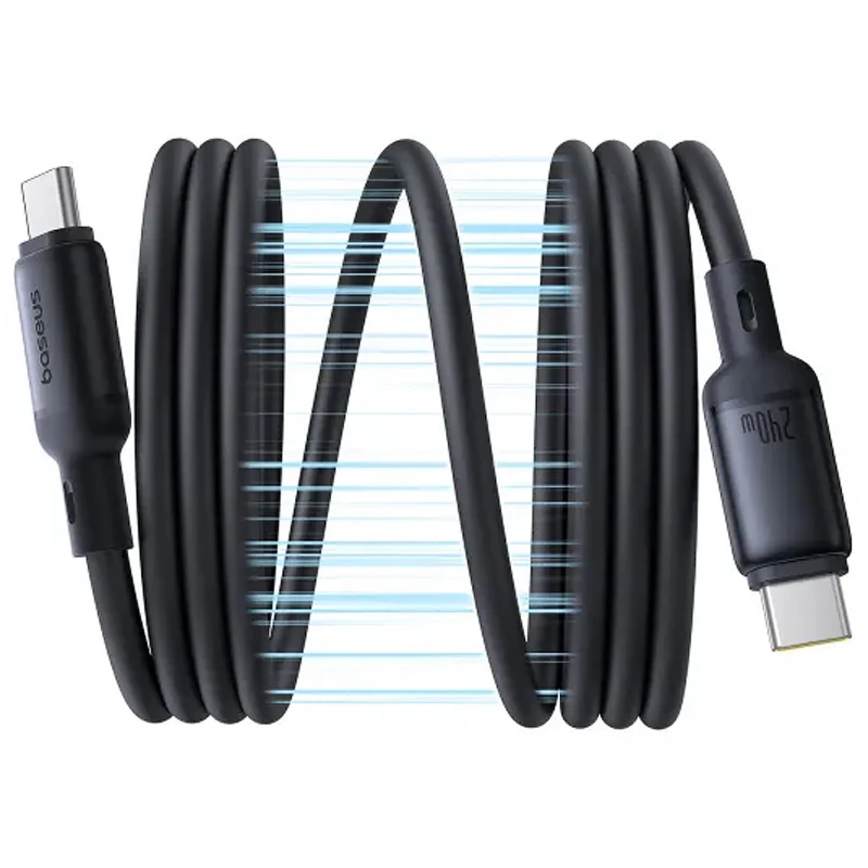 Дата кабель Baseus PicoGo Type-C to Type-C 240W (1m) (E04233) – Cosmic Black. Фото 2 из 4