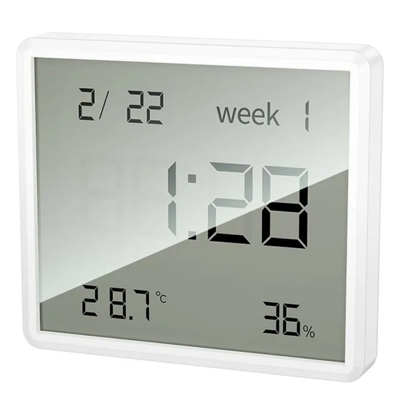 Електронний термогігрометр + годинник Hoco HX41 5in1 Indoor – White. Фото 2 з 6