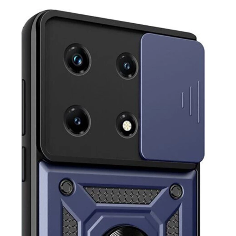 Ударопрочный чехол Serge Ring с защитой камеры для Xiaomi 13 Pro – Синий. Фото 6 из 10