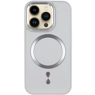 Шкіряний чохол з MagSafe на Apple iPhone 16 Pro — Grey