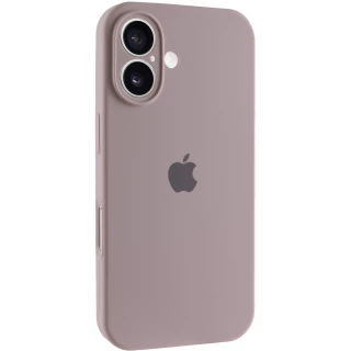Чохол Silicone Case з захистом камери на Apple iPhone 16 — Сірий / Lavender