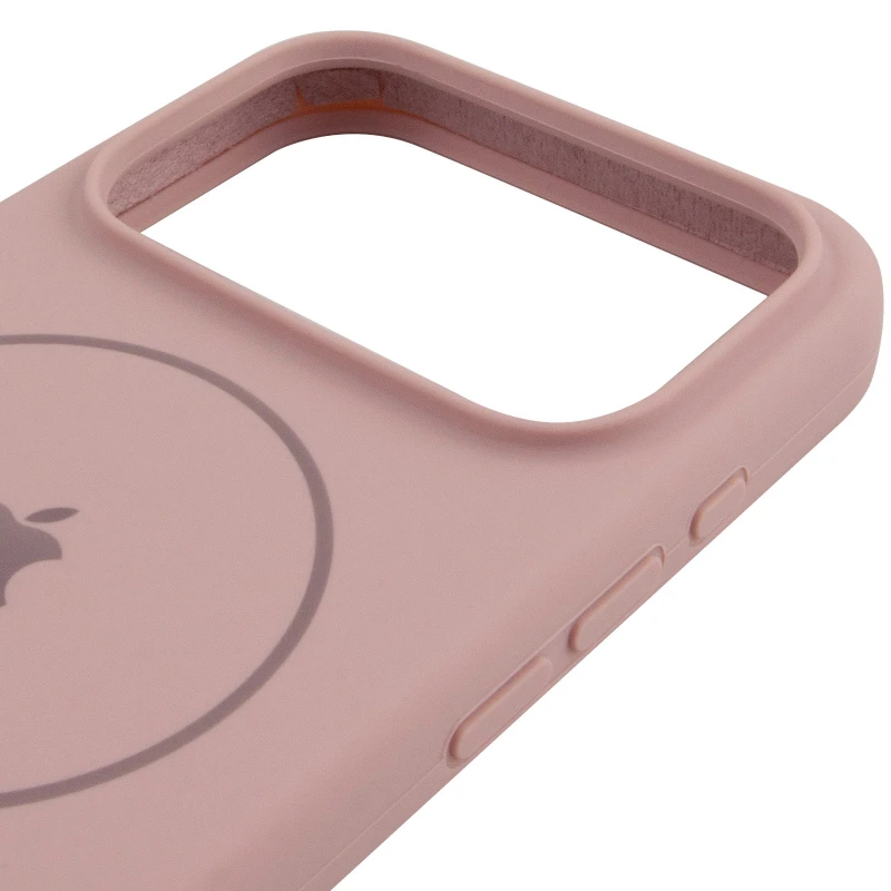 Чохол Silicone Case Full Protective (AA) V2 with MagSafe для Apple iPhone 17 Pro (6.3") – Рожевий / Pink Sand. Фото 8 з 11