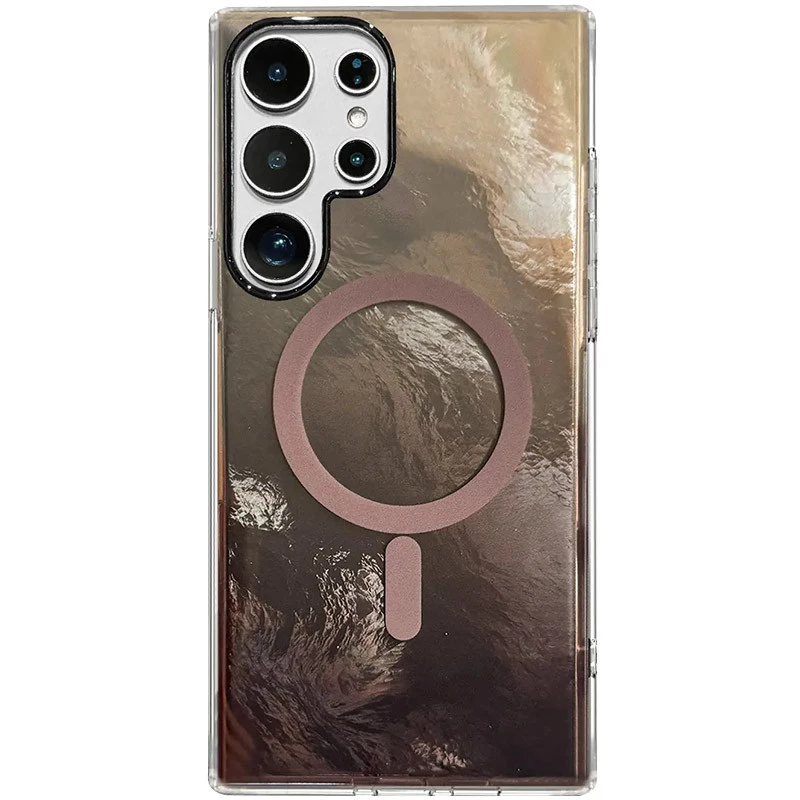 Силиконовый чехол Shiny Mountain (MagFit) для Samsung Galaxy S25 Ultra – Chocolate. Фото 1 из 6