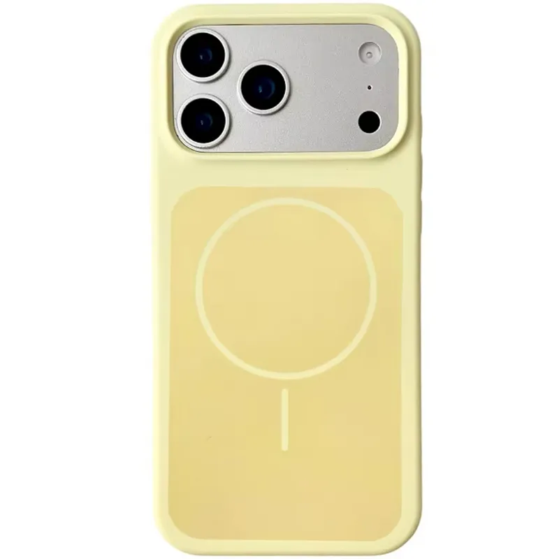 Чохол Silk Duo Color (AA) NO LOGO with Magnetic Fit для Apple iPhone 18 Pro – Yellow. Фото 1 з 1