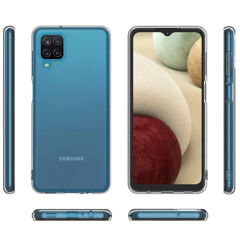 Ультратонкий силиконовый чехол 1 мм для Samsung Galaxy A12 – Бесцветный (прозрачный). Фото 3 из 3