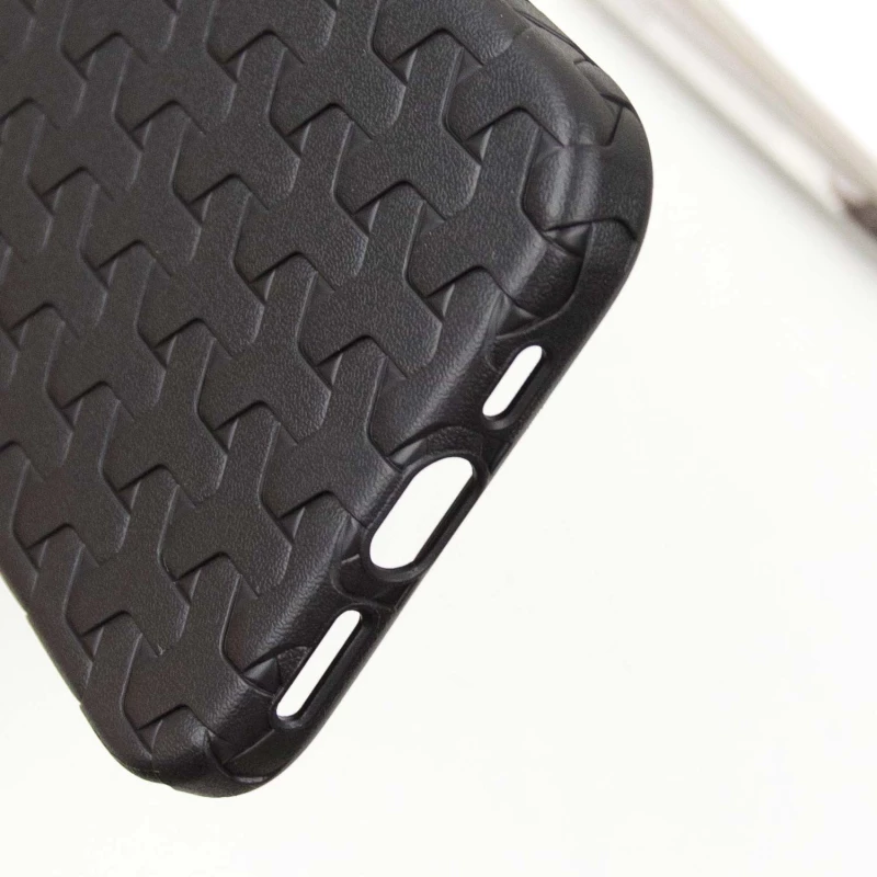 TPU чехол плетенка для Apple iPhone 16 – Black. Фото 8 из 8