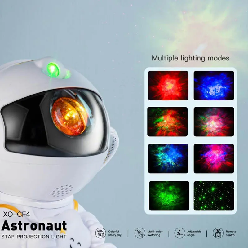 Проектор-ночник XO CF4 Astronaut Star mini – Белый. Фото 5 из 6