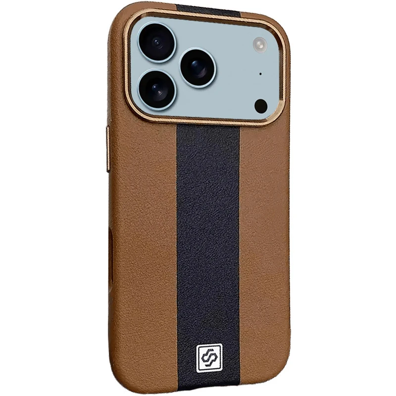 Шкіряний чохол Rally with MagSafe для Apple iPhone 17 Pro (6.3") – Brown / Black. Фото 1 з 2