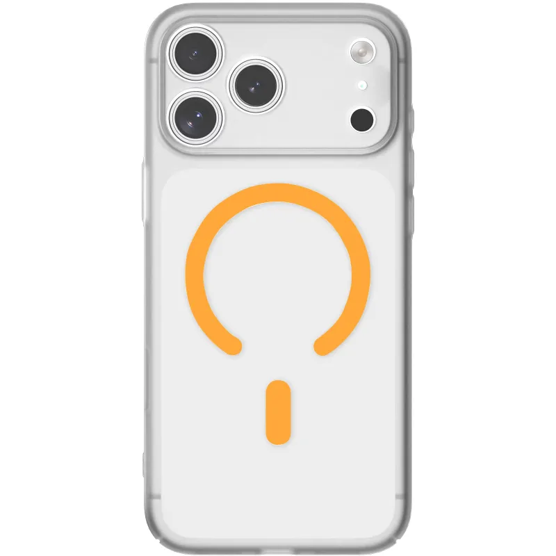 Чохол PC Slim Matte with Magnetic Fit (camera button) для Apple iPhone 17 Pro Max (6.9") – Orange. Фото 2 з 2