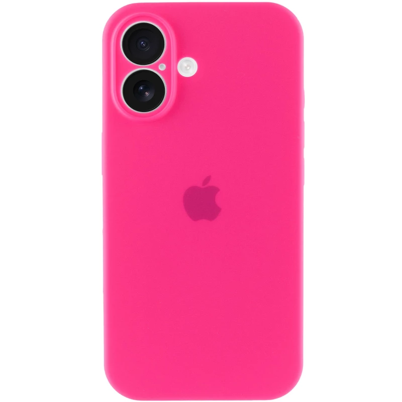 Чохол Silicone Case з захистом камери на Apple iPhone 16 Plus – Рожевий / Barbie pink. Фото 6 з 8