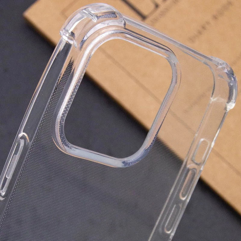 Ультратонкий силіконовий чохол GETMAN з критими бортами на Apple iPhone 15 Pro Max (6.7") – Безбарвний (прозорий). Фото 7 з 8