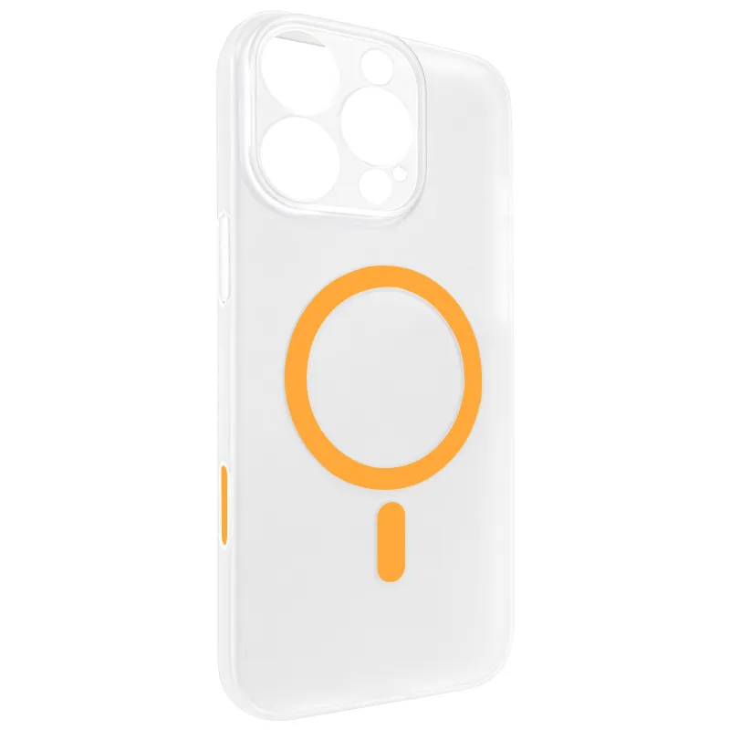 Чехол PC Slim Matte with Magnetic Fit (camera button) для Apple iPhone 16 Pro – Orange. Фото 1 из 1