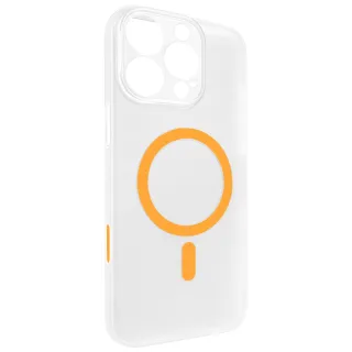 Чехол PC Slim Matte with Magnetic Fit (camera button) для Apple iPhone 16 Pro — Orange