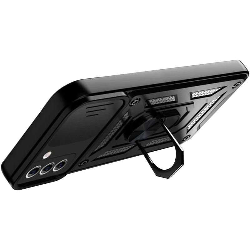 Удароміцний чохол Ummi Camshield Serge Ring (in box) для Samsung Galaxy S21+ – Чорний. Фото 1 з 1