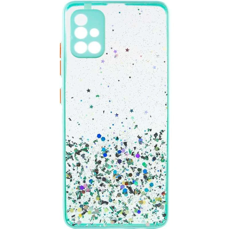 

Чехол с блестками и защитой камеры для Samsung Galaxy A51 (Бирюзовый), Бірюзовий