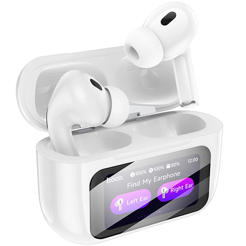 Бездротові TWS навушники Hoco EW72 Lite Soar with Touch Screen – White. Фото 3 з 8