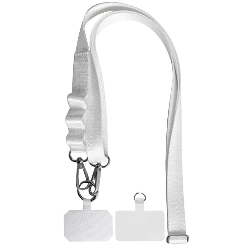 Шнурок широкий с двумя креплениями (2см) 140см – White. Фото 1 из 2